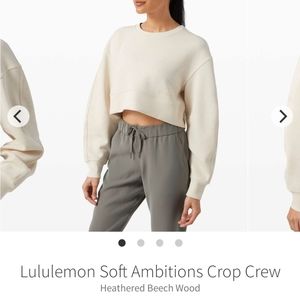 Lululemon soft ambitions crop crew